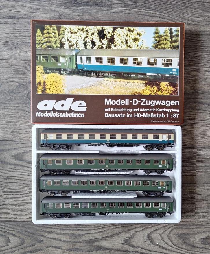 4x Ade sneltreinrijtuigen tijdperk IV, exact 1/87, Hobby en Vrije tijd, Modeltreinen | H0, Zo goed als nieuw, Wagon, Gelijkstroom