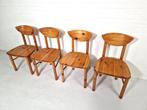 Set van 4 Vintage Daumiller Grenen eetkamerstoelen, Ophalen, Gebruikt, -, Daumiller, grenen, pine, eetkamerset, Vintage, Scandinavisch