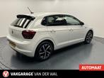Volkswagen Polo 1.0 TSi R-Line Automaat-Adapt.Cr.contr-Navig, Gebruikt, 95 pk, Met garantie (alle), Leder en Stof