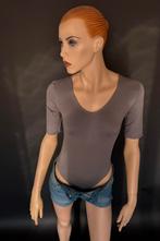 Grijze body met mouwtjes maat M, Ophalen of Verzenden, Grijs, Body of Korset