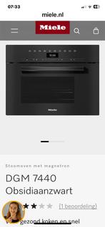 Miele combi stoom oven met magnetron DGM 7440 obsidiaanzwart, 45 tot 60 cm, Nieuw, Ophalen of Verzenden, Stoom