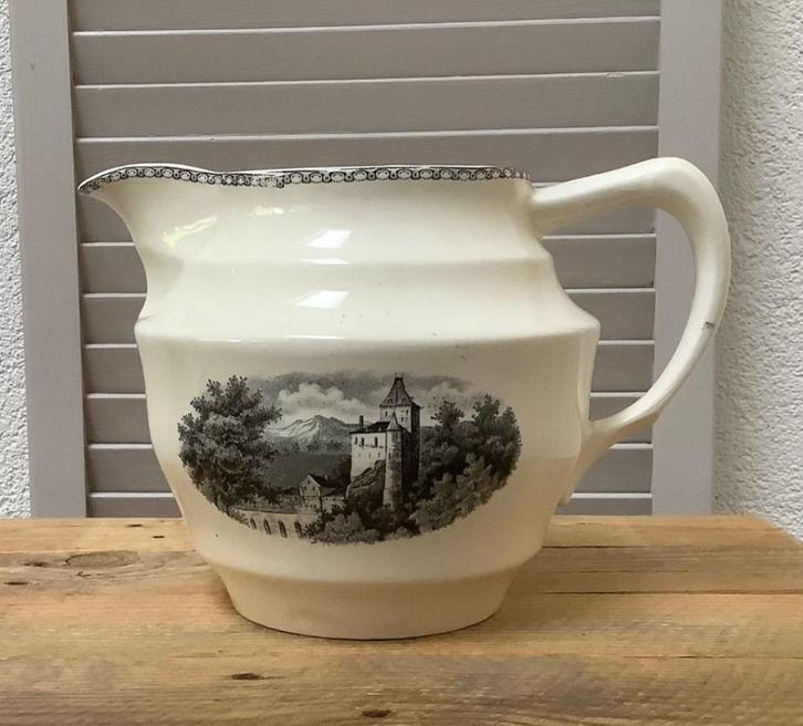 Prachtige kan Petrus Regout landschap, Antiek en Kunst, Antiek | Servies los, Ophalen of Verzenden