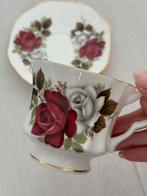 Theekopje kop schotel royal Windsor vintage porselein rozen, Antiek en Kunst, Antiek | Porselein, Ophalen of Verzenden