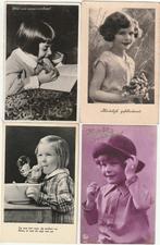 4 X KAART VOOR €0,80 MEISJE jaren30-50 MOOIE KAARTEN KE127, Gelopen, Kinderen, Ophalen of Verzenden, 1920 tot 1940