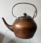 Grote Antieke koperen theepot, Ophalen of Verzenden, Koper