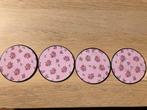 Bloemen Onderzetters - Set van 4, Ophalen of Verzenden, Gebruikt, Glas of Kopje