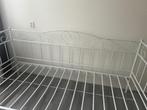 Witte bed, Huis en Inrichting, Slaapkamer | Bedden, Ophalen, Gebruikt, 90 cm, Eenpersoons