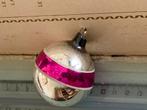 Ajeko kerstbal - zilver met roze band, Antiek en Kunst, Curiosa en Brocante, Ophalen of Verzenden
