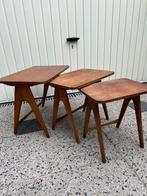 Vintage Deens mimeset bijzettafeltjes tafel teak, Antiek en Kunst, Ophalen