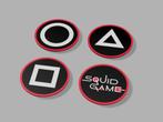Squid Game Onderzetters - Set van 4!, Ophalen of Verzenden, Nieuw, Glas of Kopje