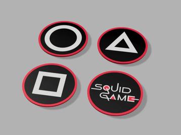  Squid Game Onderzetters - Set van 4!  beschikbaar voor biedingen