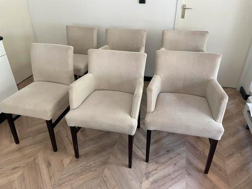 6 Eetkamerstoelen - Goede Vering, Huis en Inrichting, Stoelen, Gebruikt, Vijf, Zes of meer stoelen, Hout, Overige kleuren, Ophalen
