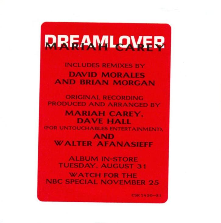 Mariah Carey - Dreamlover (Single CD), Cd's en Dvd's, Cd's | R&B en Soul, Zo goed als nieuw, R&B, 1980 tot 2000, Ophalen of Verzenden