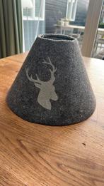 Leuk winters lampenkapje met hert erop, grijs, Ophalen, Zo goed als nieuw, Grijs, Rechthoekig