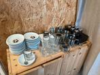 Diverse glazen, schotels, espressokopjes en melkkannetjes, Ophalen, Glas, Overige stijlen, Kop(pen) en/of Schotel(s)