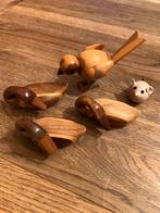 Houten dieren set, Antiek en Kunst, Kunst | Beelden en Houtsnijwerken, Ophalen of Verzenden