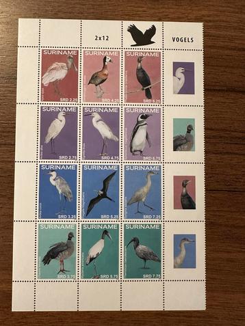 Suriname Vogels Postzegels 2016 postfris beschikbaar voor biedingen