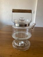 Vintage design glazen theepot met rechaud, Boda Nova, Ophalen of Verzenden