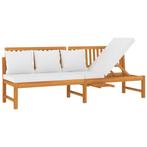 Dagbed met crèmekleurig kussen 200x60x75, Ophalen of Verzenden, Nieuw, Hout