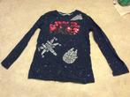 Star Wars shirt longsleeve met pailletten. H&M maat 134/140, Kinderen en Baby's, Kinderkleding | Maat 134, Ophalen of Verzenden