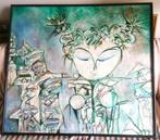 Figuur in compositie 1990 - Gianto ( Indonesisch ), Antiek en Kunst, Kunst | Schilderijen | Klassiek, Ophalen