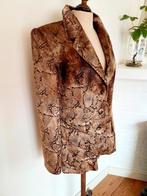 Vintage Sonia K. Jasje met Slangenprint, Kleding | Dames, Maat 38/40 (M), Bruin, Sonia K., Ophalen of Verzenden