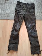 Donkerbruine leren motor broek met veter, Motoren, Kleding | Motorkleding, Tweedehands, Broek | leer