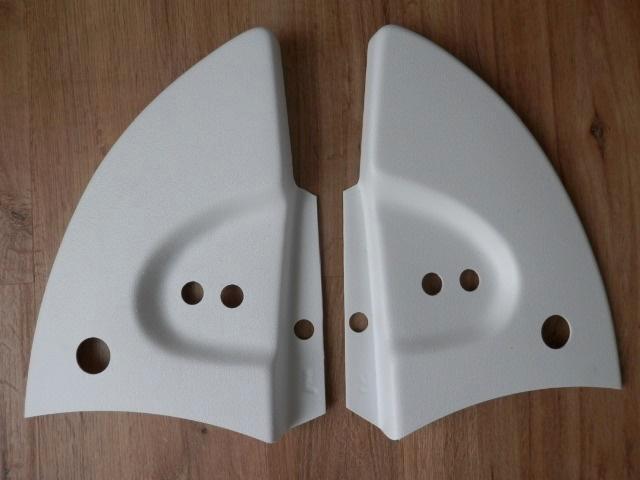 VW Kever Cabrio afdekplaat kapscharnier, wit., Auto diversen, Auto-accessoires, Nieuw, Ophalen of Verzenden