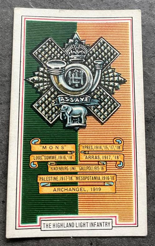 Britse The Highland LI sigarettenplaatje, Verzamelen, Militaria | Tweede Wereldoorlog, Landmacht, Embleem of Badge, Engeland, Ophalen of Verzenden
