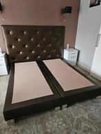 Boxspring, Ophalen, Gebruikt, Bruin, Tweepersoons