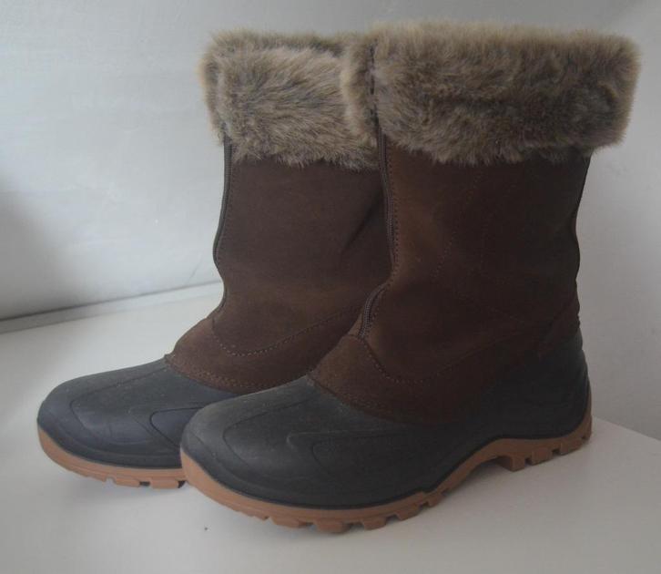 Snowboots echt leer maat 42, Kleding | Dames, Schoenen, Zo goed als nieuw, Snowboots, Bruin, Ophalen