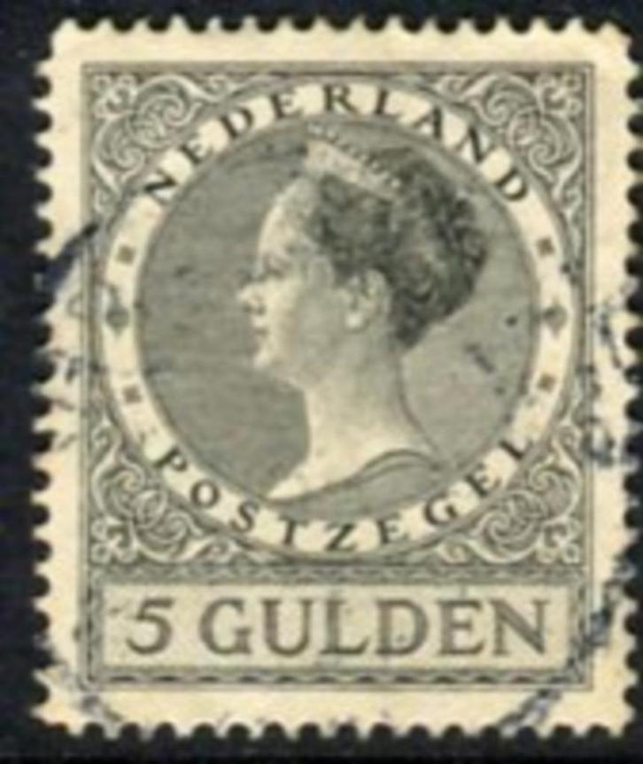 Nederland Wilhelmina type VETH, 5 Gulden, pracht stempel., Postzegels en Munten, Postzegels | Nederland, Gestempeld, T/m 1940