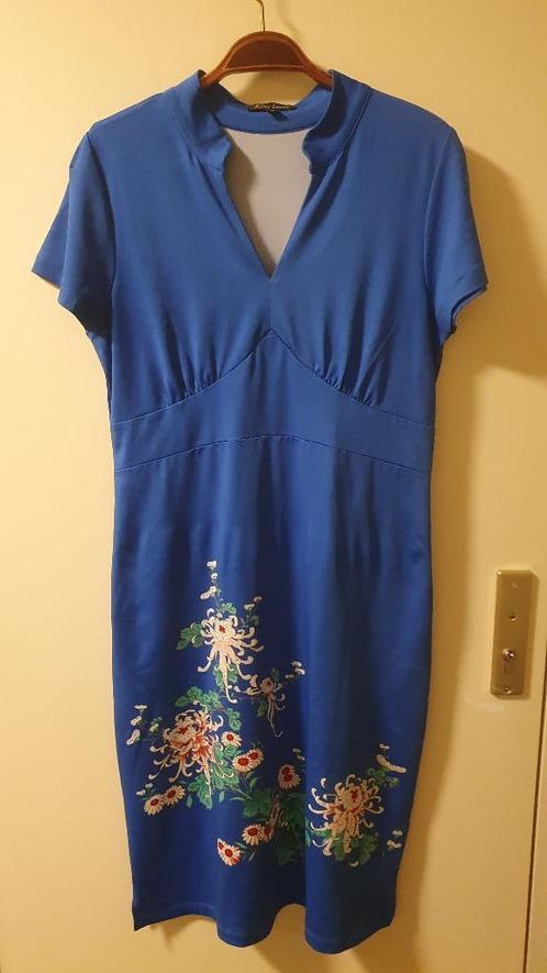 King Louie blauwe jurk maat M, Kleding | Dames, Jurken, Gedragen, Maat 38/40 (M), Blauw, Knielengte, Verzenden