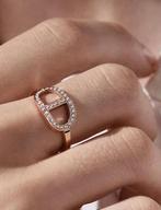 Hermès ring v 18 krt met briljanten Contour pavé, Nieuw, Ophalen of Verzenden, 17 tot 18, Met edelsteen