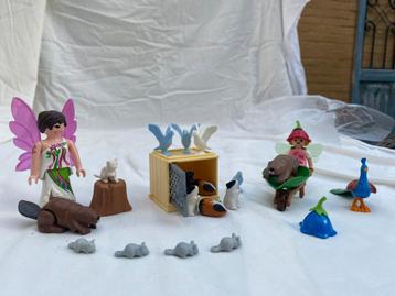 Playmobil dieren verzorgers feeën, kruiwagen en veel dieren beschikbaar voor biedingen