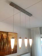 Hanglamp met 4 glazen lampen, Ophalen of Verzenden, Glas, Minder dan 50 cm