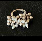 APARTE ring met pareltjes en zilveren bolletjes, Verzenden, Dame, Zilver, Zilver