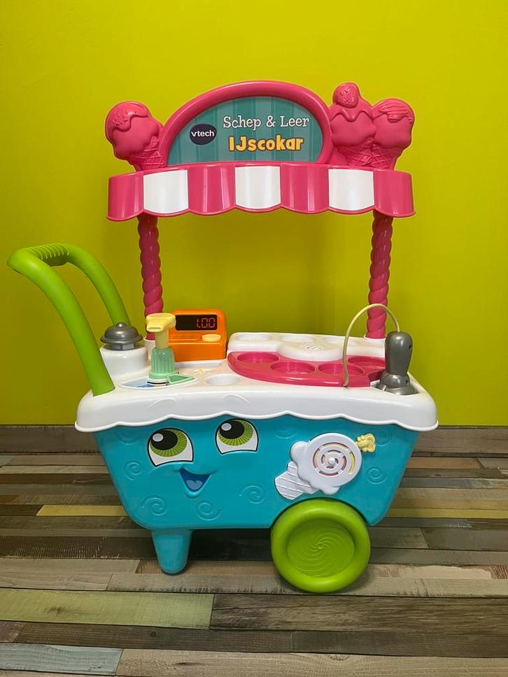 Vtech ijscokar schep & leer, Kinderen en Baby's, Speelgoed | Vtech, Zo goed als nieuw, 2 tot 4 jaar, Ophalen of Verzenden