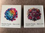 2 houten puzzels Mandala L / A3, Ophalen of Verzenden, Zo goed als nieuw, Bruin, Ogen