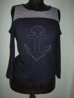 Shirt donkerblauw/wit, Maat 38/40 (M), Blauw, Nieuw, Ophalen of Verzenden