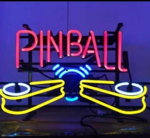 Pinball neon en veel andere gameroom USA decoratie neons, Verzamelen, Merken en Reclamevoorwerpen, Nieuw, Lichtbak of (neon) lamp