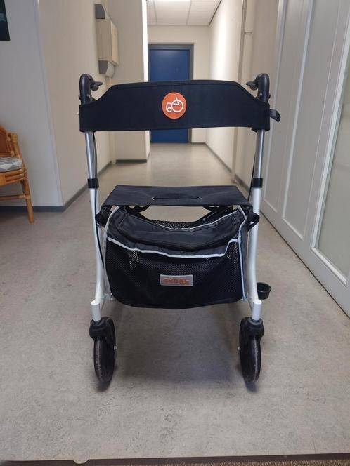 Rollator - Excel ez-lite wit, Diversen, Rollators, Zo goed als nieuw, Lichtgewicht, Opvouwbaar, Ophalen of Verzenden