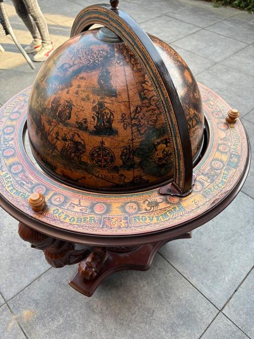ANTIEKE bar globe drank wereldbol barglobe globebar minibar, Huis en Inrichting, Woonaccessoires | Wereldbollen, Zo goed als nieuw