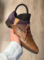 JJ Heitor lederen klassieke schoenen bruin paars - Maat 38, JJ Heitor, Ophalen of Verzenden, Zo goed als nieuw, Espadrilles of Moccasins