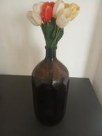 Vaas zwart, Ophalen of Verzenden, Zo goed als nieuw, Glas, Minder dan 50 cm