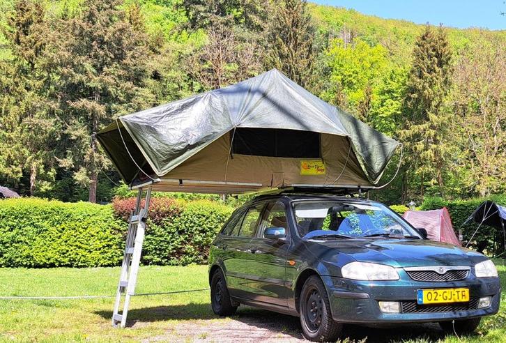 Daktent 2-pers te huur, Caravans en Kamperen, Tenten, tot en met 2, Zo goed als nieuw, Ophalen