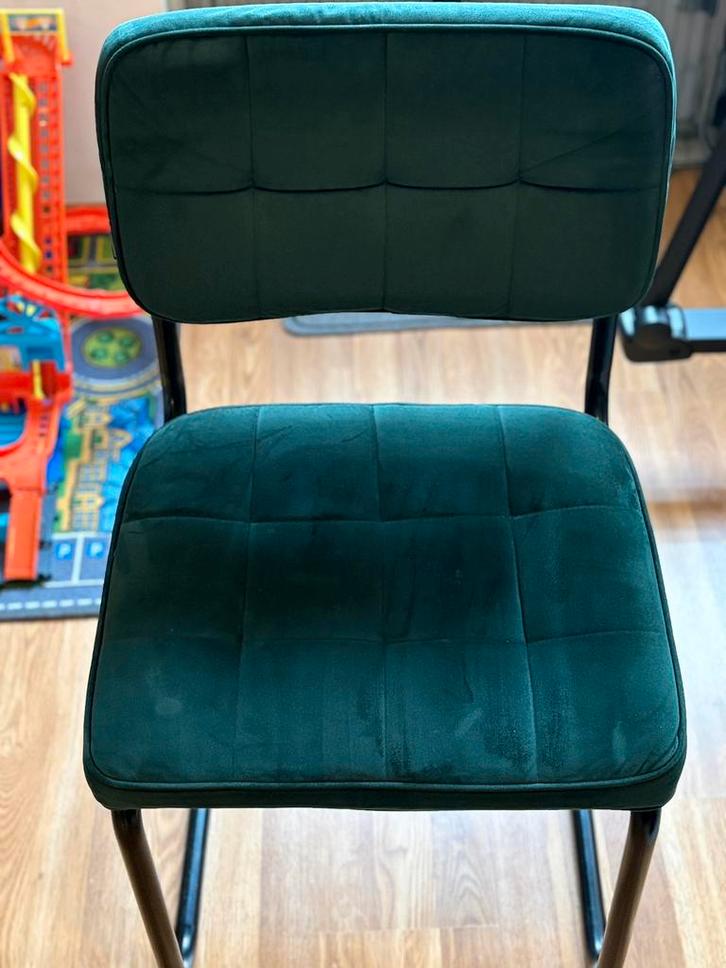 2 kick buisframe stoelen ivy donkergroen, Huis en Inrichting, Stoelen, Zo goed als nieuw, Twee, Overige kleuren, Ophalen