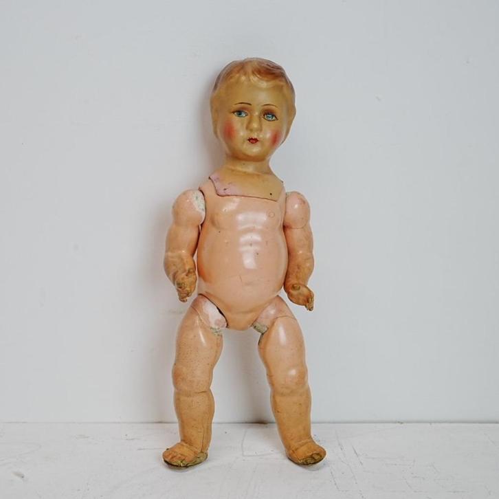 Antieke pop met blauwe ogen, Antiek en Kunst, Antiek | Speelgoed, Ophalen of Verzenden