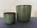 Twee bloempotten Mica Decorations, Rond, Binnen, Ophalen of Verzenden, Zo goed als nieuw