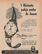 Retro reclame 1954 Zentra horloge Kerstboom geschenk, Verzenden, Overige typen